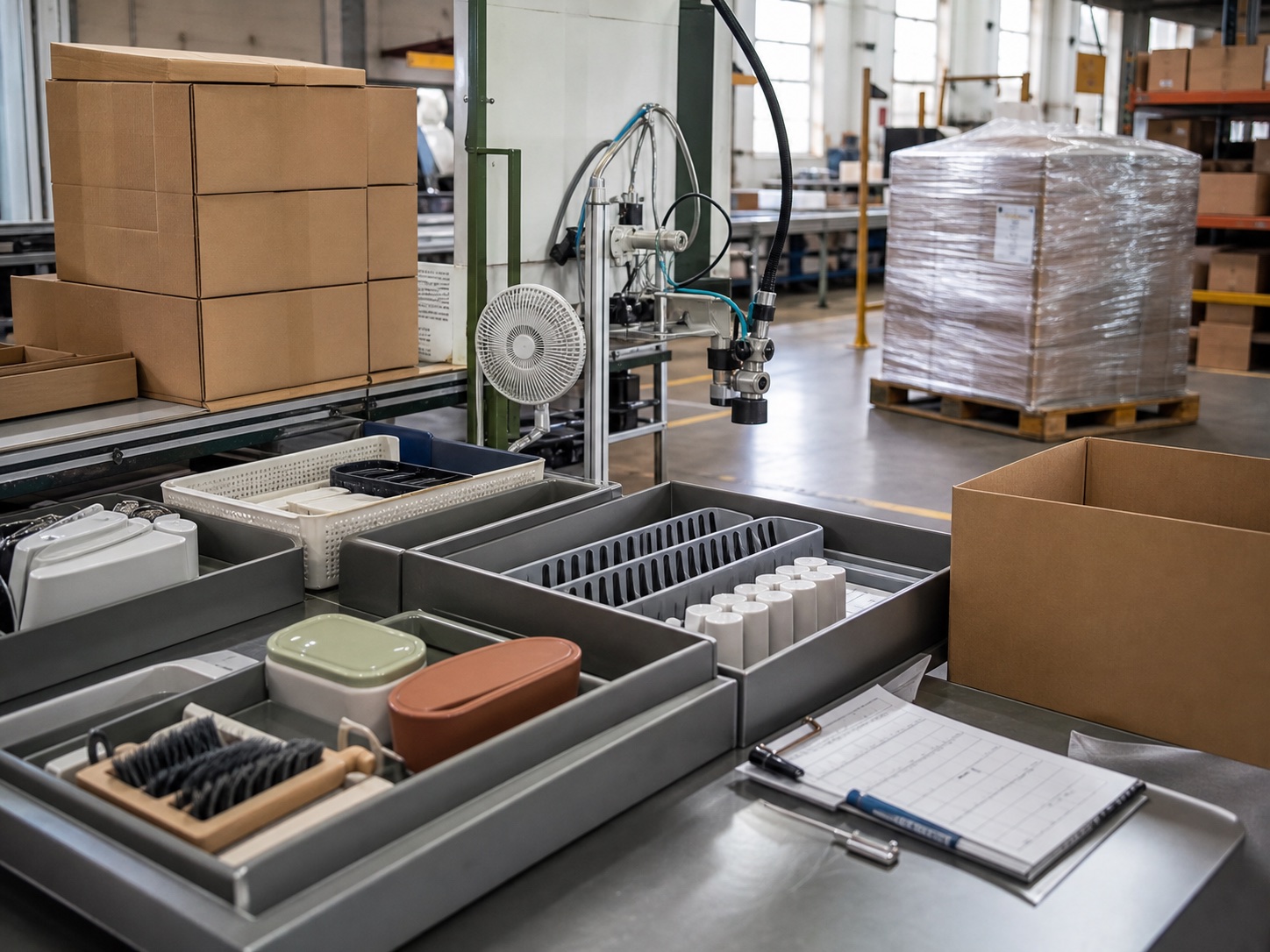 Production inspection and packing follow-through