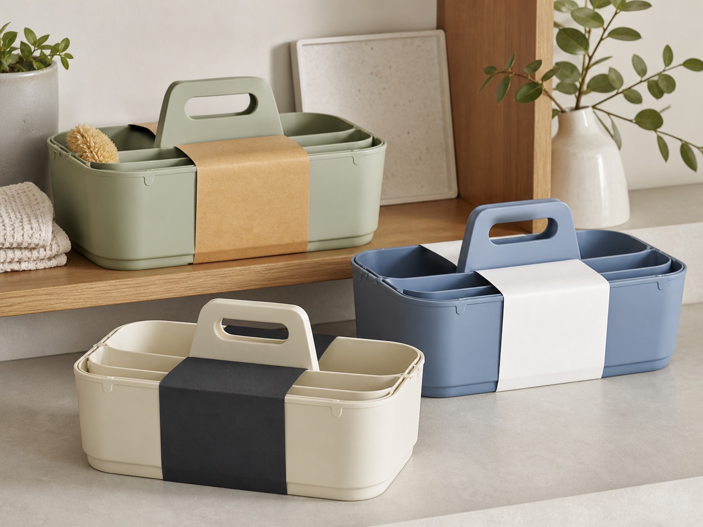 One household product developed in three color and packaging variations