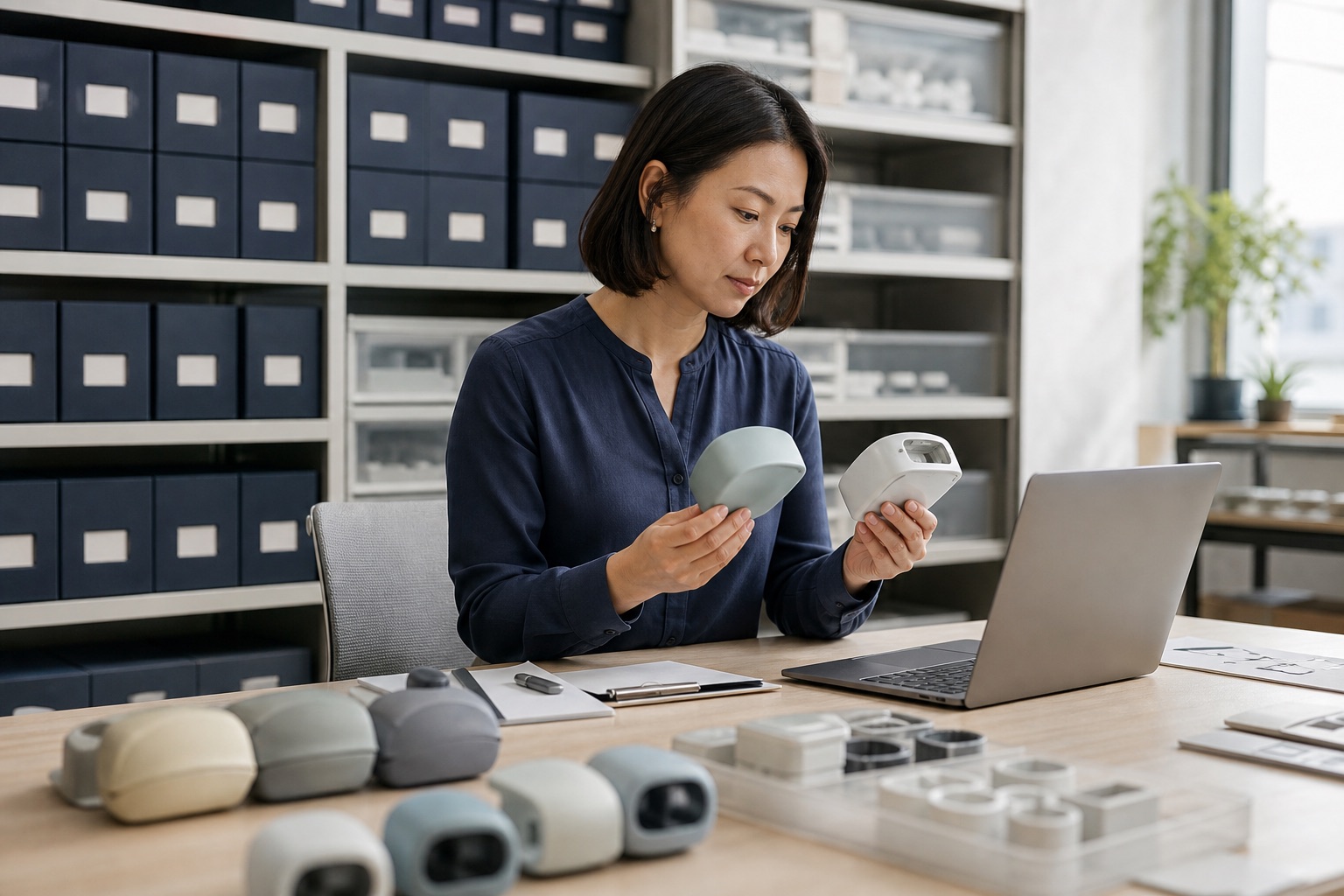 Approved product samples and project records organized for repeat programs